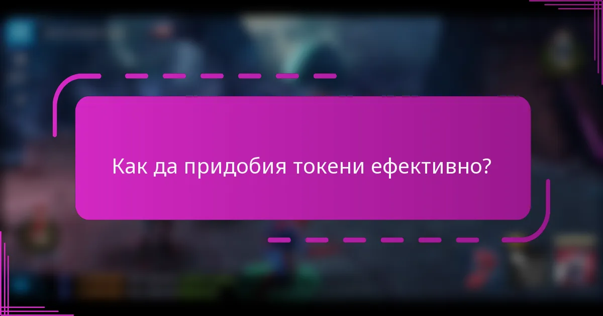 Как да придобия токени ефективно?